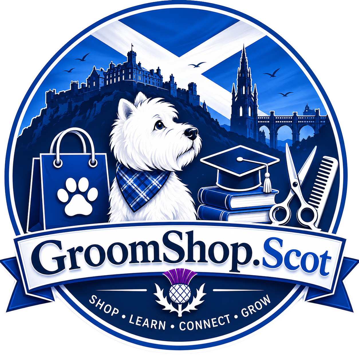 GroomShop.Scot logo
